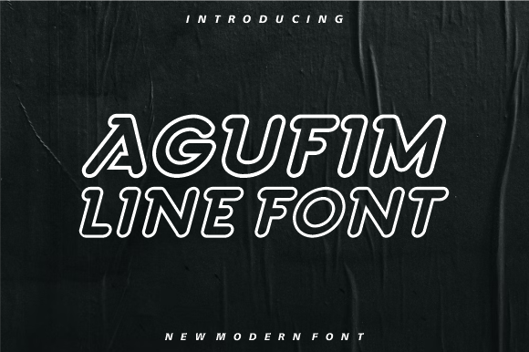 Agufim Line Font for Editorial Design