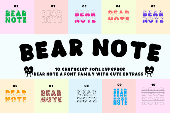 Bear Note Font for Creative Web Projects