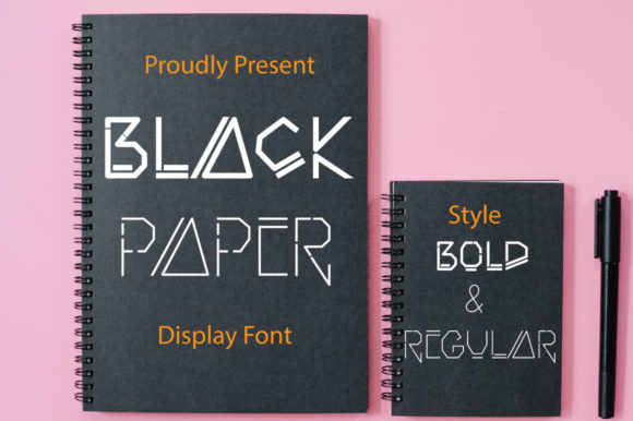 Black Paper Font for Bold Design