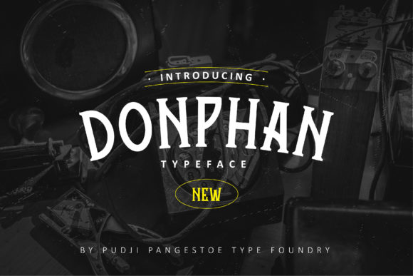 Donphan: A Retro Display Font for Creative Campaigns