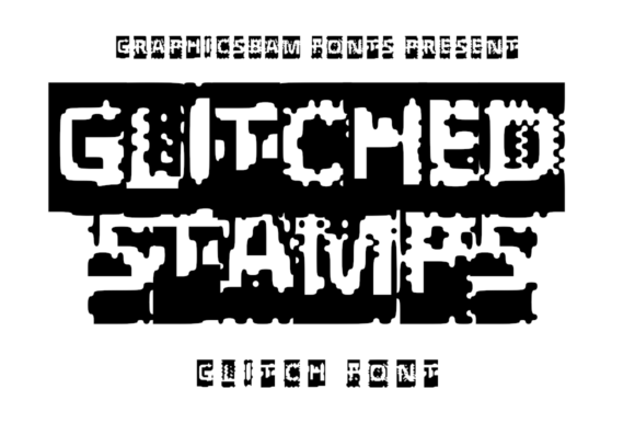 Glitched Stamps Font for Creative Projects