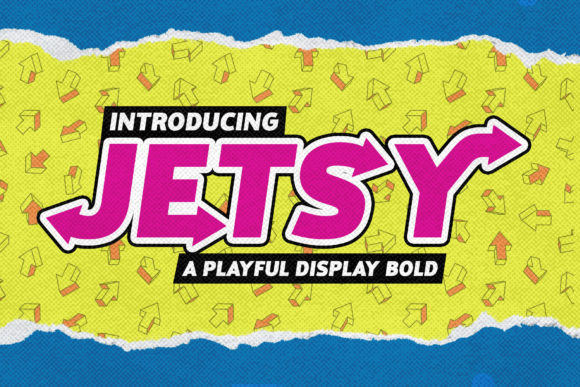 Jetsy: A Fun Display Font for Creative Campaigns