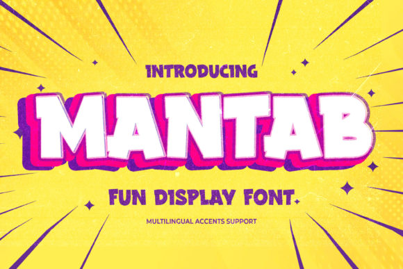 Mantab: A Bold Display Font for Editorial Design