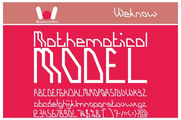 Mathematical Model Font for Creative Campaigns