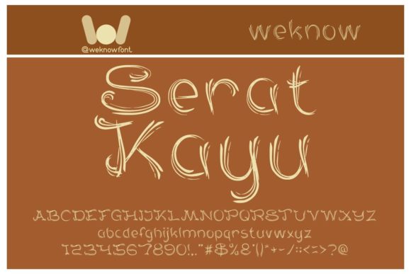 Serat Kayu Font for Creative Projects