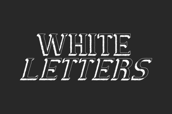 White Letters Font for Business Branding